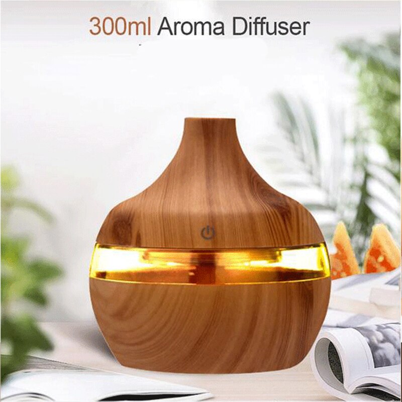 Wood Grain Humidifier Aroma Diffuser Atomizer USB Household